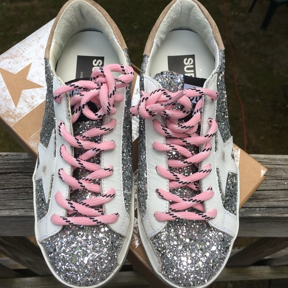 Golden Goose Superstar Glitter/White Star 36 NIB - Picture 6 of 10